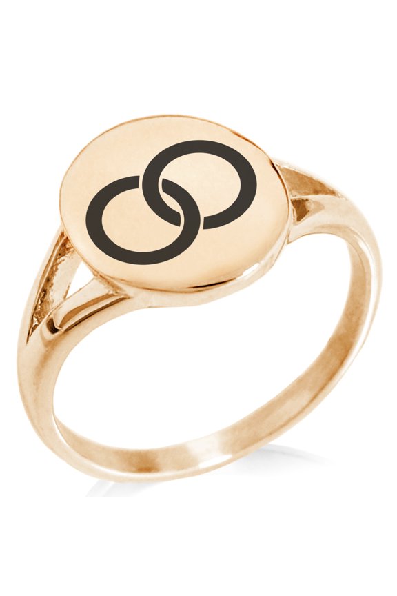 Stainless Steel Hatakeyama Samurai Crest Minimalist Oval Top Polished Statement Signet Ring