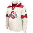thumbnail image 2 of Men's Colosseum Cream Ohio State Buckeyes Big & Tall Hockey Lace-Up Pullover Hoodie, 2 of 3