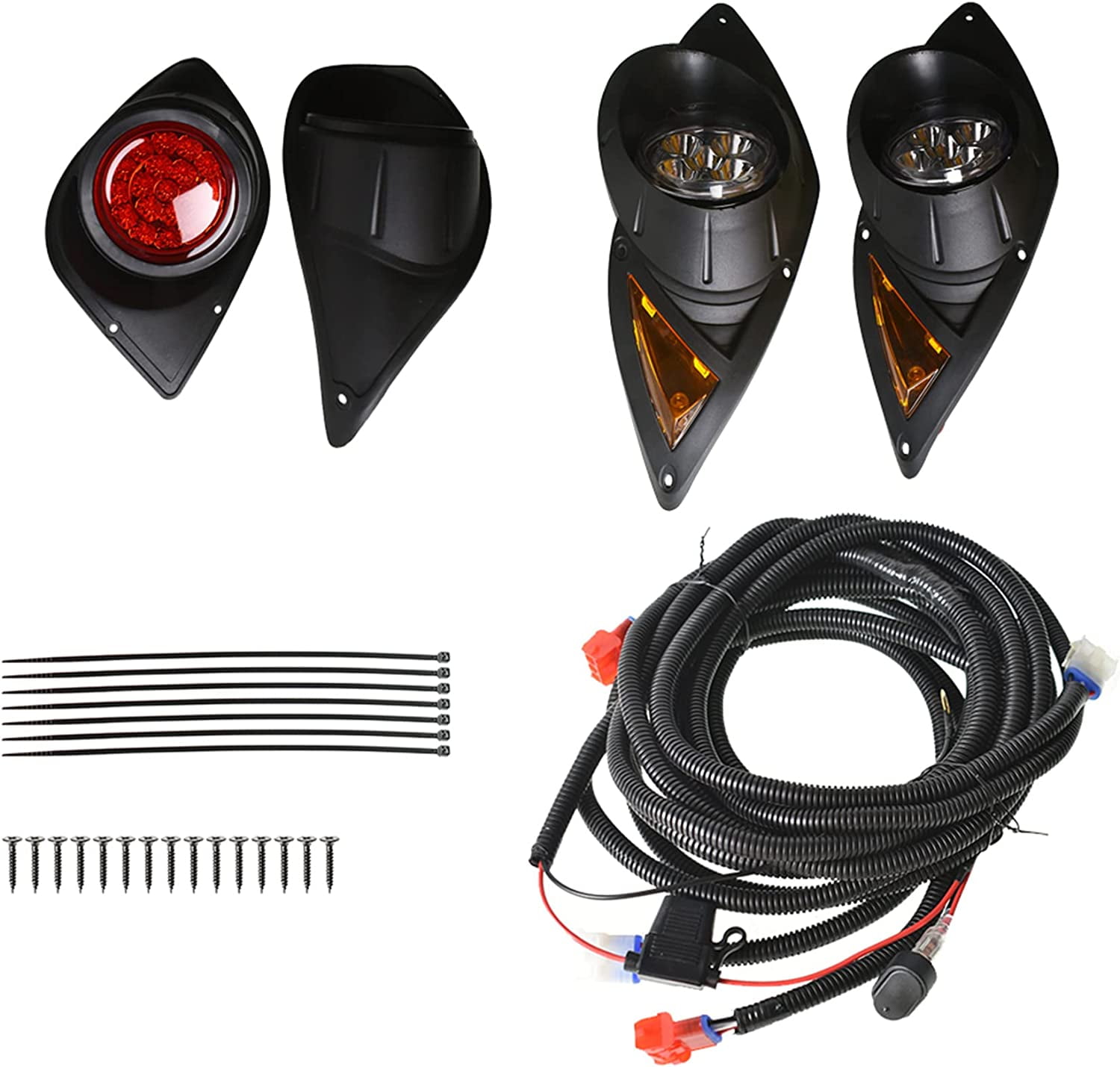 Labwork For Yamaha G29 Drive Golf Cart LED Headlight & Tail Light Kit