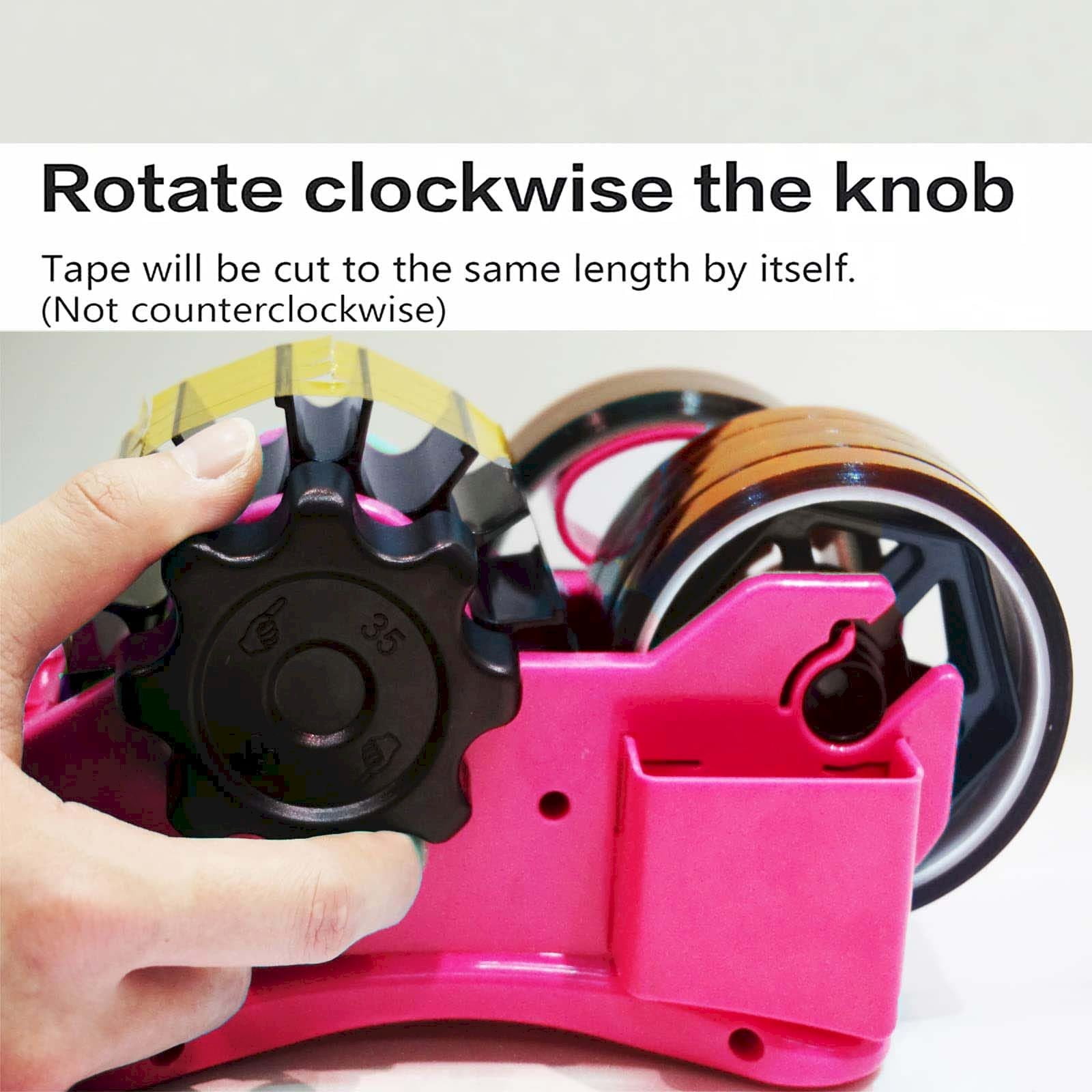 Heat Tape Dispenser Sublimation, Multiple Roll Cut Heat Tape Dispenser 1" and 3" Core Double Reel Cores Sublimation for Heat Transfer Tape, Semi-Automatic Tape Dispenser with Compartment Slots