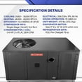 thumbnail image 4 of Goodman 3.5 Ton 13.4 SEER2 60,000 BTU Gas Package Unit with Thermostat - R32 Downflow/Horizontal | 81% AFUE Natural Gas AC/Heating System, 4 of 7