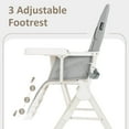 thumbnail image 4 of INFANS Baby High Chair, Quick Folding Portable Highchair for Babies and Toddlers with Adjustable Footrest Removable Dishwasher Tray PU Seat, Compact Highchairs for Baby Age 6-36 Months, 4 of 9