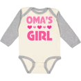 thumbnail image 3 of Inktastic Oma's Girl Heart Girls Long Sleeve Baby Bodysuit, 3 of 5