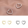 thumbnail image 6 of Lifetechs Earrings Heart Shape Decorating Full Luster Silver Color Simple Small Stud Earrings for Party, 6 of 8