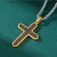 thumbnail image 3 of Metaljc Stainless Steel Cross Necklace for Men,  Religious Fashion Jewelry Gifts 24 In, 3 of 4