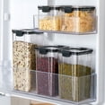 thumbnail image 1 of Caja de almacenamiento de granos, frasco de plástico transparente sellado, caja sellada para el hogar, frasco de almacenamiento de especias, frasco de almacenamiento de alimentos, 1 of 3