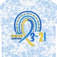 thumbnail image 4 of Inktastic 3-21 World Down Syndrome Day Blue and Yellow Rainbow Ribbon T-Shirt, 4 of 5