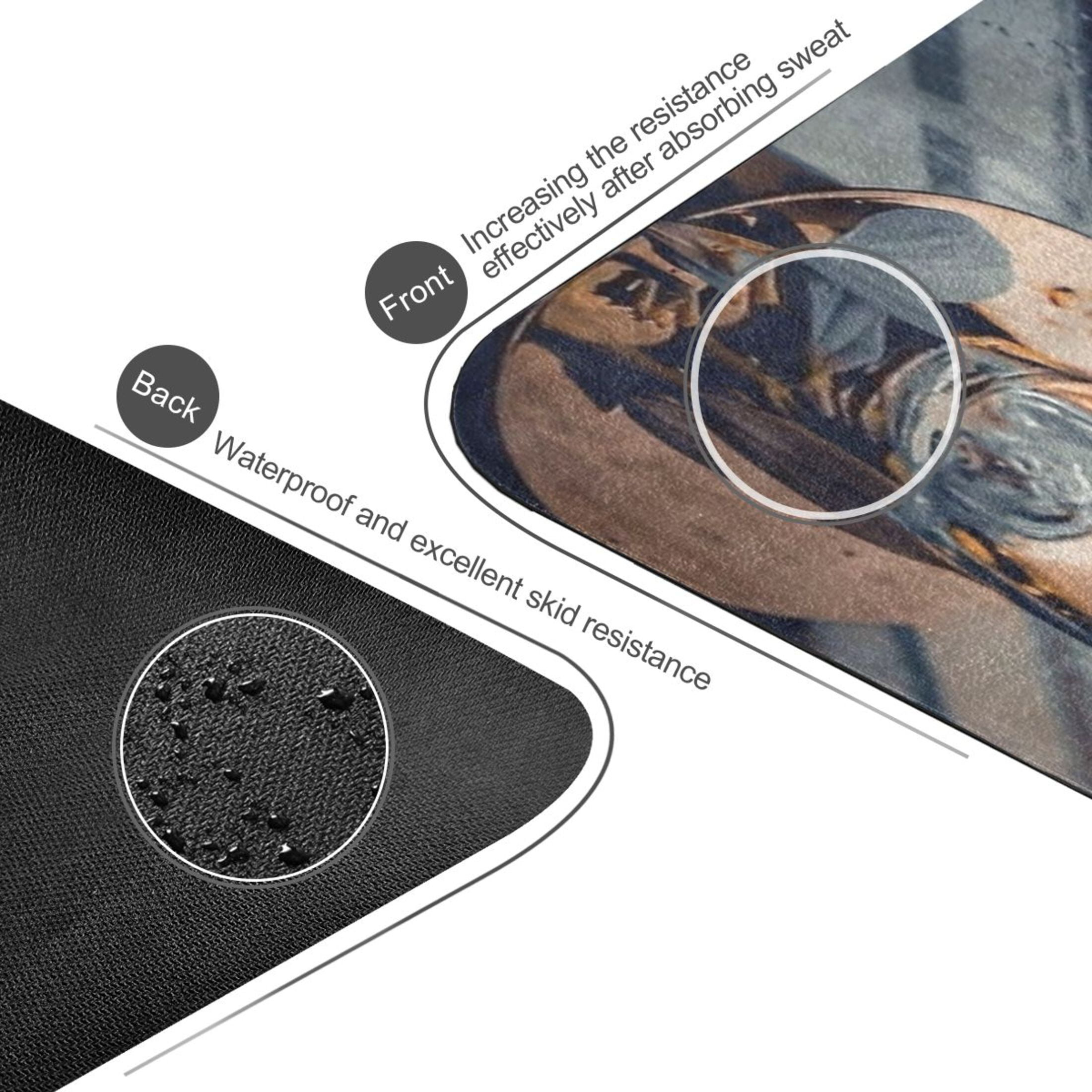 BZSMCE Yoga Mat Women Fitness Mat Rainy Window with Daisy Pattern