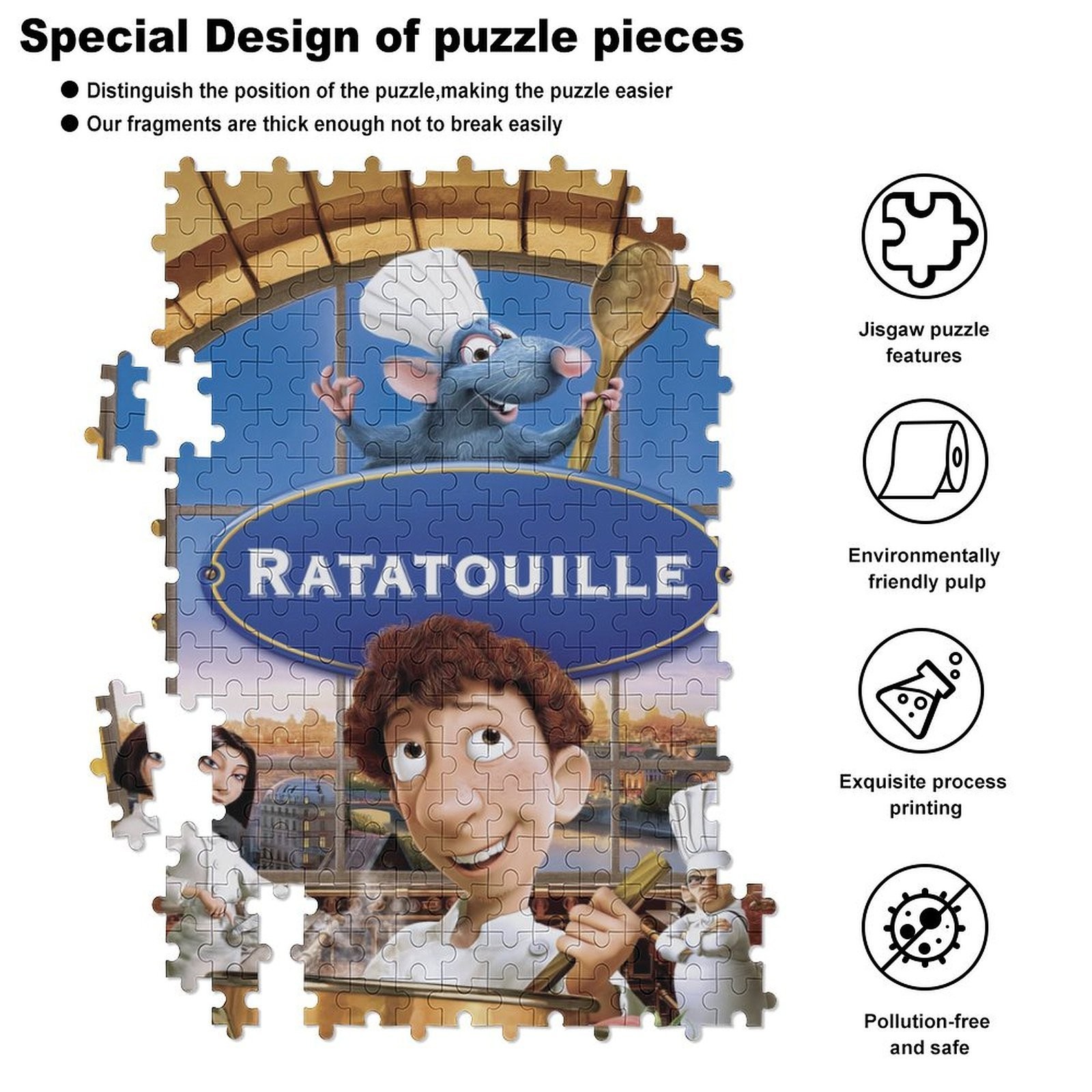 Ratatouille Jigsaw Puzzle 35-1000 Pieces Movie Fan Gift Birthday Holiday Home Decor