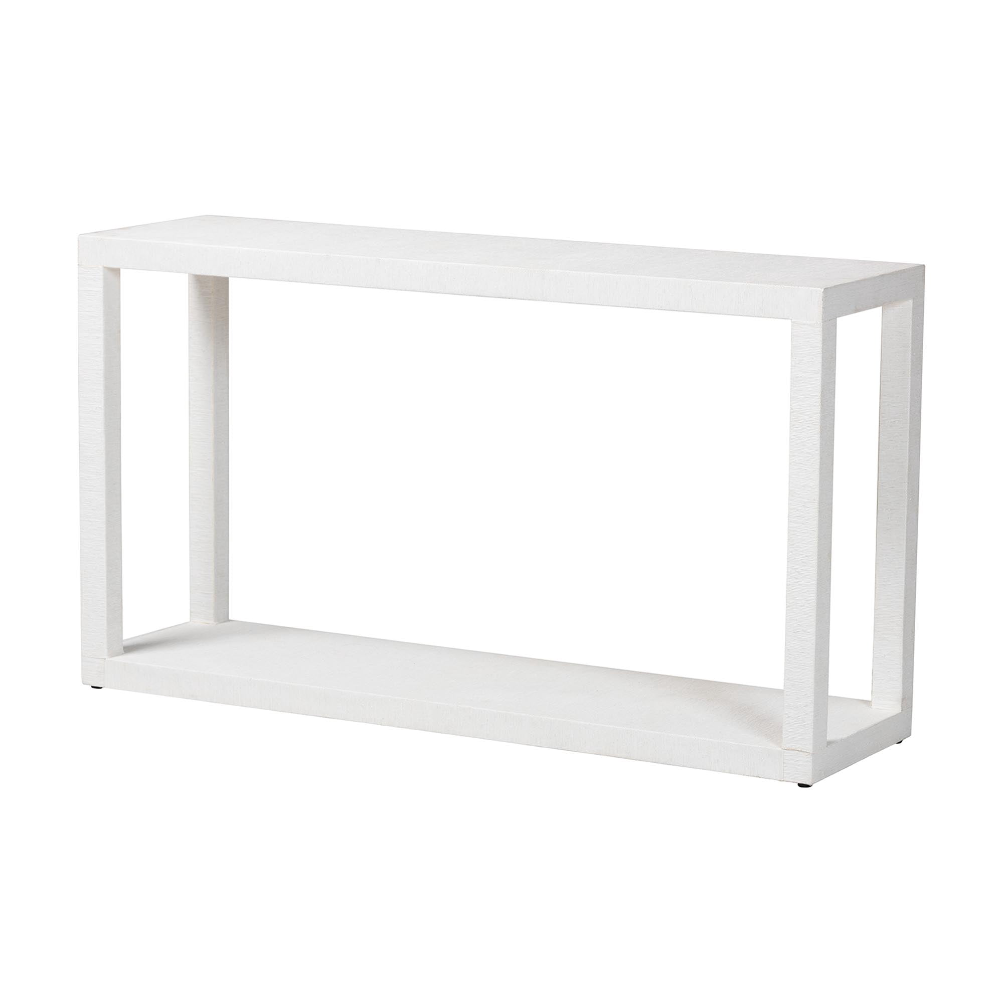 bali & pari Oaklynn Modern Luxe Console Table, 2-Tier, White