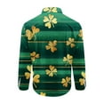 thumbnail image 4 of QATAINLAV Mens St Patricks Day Shirt Long Sleeve Button Turndown Tops Fashion Shamrock Print Tropical Shirts Vacation Outfits Irish Gift Multicolor S Lightning Sales, 4 of 6