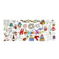 thumbnail image 4 of Large Coloring Poster For Kids, Happy New Year & Birthday Theme Coloring Tablecloth, 30 X 72 Inches (76 X 183 Cm) Non-Pen Included, Home Party Art Activity Decoration, Black &, 4 of 6
