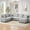 Grey, variant on LQLI 125.2" Sectional Sofa U-Shaped Upholstered Sofa L-Shaped Couch with a Movable Ottoman and Side Storage Pockets for Living Room