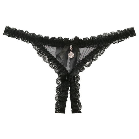 

Women Lace Underpants Open Crotch Panties Low Waist Briefs Underwear