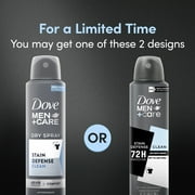 Dove Men+Care Stain Defense Long Lasting Mens Antiperspirant Deodorant Dry Spray, Clean, 3.8 oz