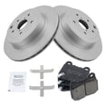 thumbnail image 2 of TRQ Rear Brake Pad & Rotor Kit Brake Pads Brake Rotor Ceramic Premium G-Coated Fits Select 2008-2014 Subaru Impreza 2015-2017 WRX STI, 2 of 6
