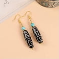 thumbnail image 4 of K-KED Ethnic Style Nine Eyed Tianzhu Agate Earrings Chinese Style Earrings For Women-19, 4 of 9