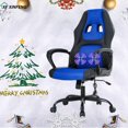 thumbnail image 6 of XF XINFENG Gaming Chair Ergonomic Office Chair, PU Leather Computer Chair with Lumbar Massage, Height Adjustable 360° Swivel Racing Chair for Adult, Blue, 6 of 8
