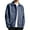 Blue & Grey, variant on Men's Lapel Jacket - Long Sleeve Button Closure Coat with Side Pockets Spring Autumn Solid Color Outwear
