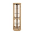 thumbnail image 6 of S-Home Curio Cabinet, Lighted Corner Glass, Adjustable Shelves, 70 x 16 x 15.31 Inches, 6 of 15