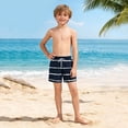 thumbnail image 6 of ATOGUTA Boy Swim Shorts with Liner Bathing Suits Summer Quick Dry Swimwear Swim Trunks Size 5T-14, Navy, 6 of 6