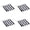 Black Stripe, variant on Outdoor Cushion Covers, Waterproof Square Patio Chair Seat Slipcovers with Ties, Replacement Covers for Rattan Sofa Lounge Furniture, Garden & Yard, 4 Pack (White)