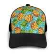 thumbnail image 3 of Yiaed Pineapple Print Baseball Cap Dad Hat Polo Style Plain Blank Adjustable Size, 3 of 5