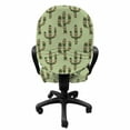 thumbnail image 3 of Cactus Office Chair Slipcover, Mexican Inspired Indigenous Foliage Abstract Chevron Nature Theme, Protective Stretch Decorative Fabric Cover, Standard Size, Pistachio Green Caramel, by Ambesonne, 3 of 5