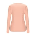 thumbnail image 5 of ZyeKqe Womens Long Sleeve Shirts Scoop Neck Ribbed Knit Buttons Slim Fitted Soft Goin Going out Tops Fall Winter Cute Basic Tees, 5 of 8
