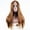 Brown, variant on Korean Style Long Straight Hair Wig for Women with Medium Parted Bangs - Full Coverage Natural Look Synthetic Wig