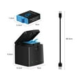 thumbnail image 2 of 2 Pack Batteries for Gopro Hero 8 7 6 5 Black Battery Charger and 3-Channel LED USB Storage Charger, Fully Compatible with Hero 8 7 Black Go Pro 5 6 7 8 1500mAh Battery, 2 of 6