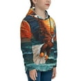 thumbnail image 3 of Pofeuu Textured Bald Eagle Print Kids Pullover Hoodies Warm Thick Hooded Sweatshirt with Packet for Boys Girls-Small, 3 of 6