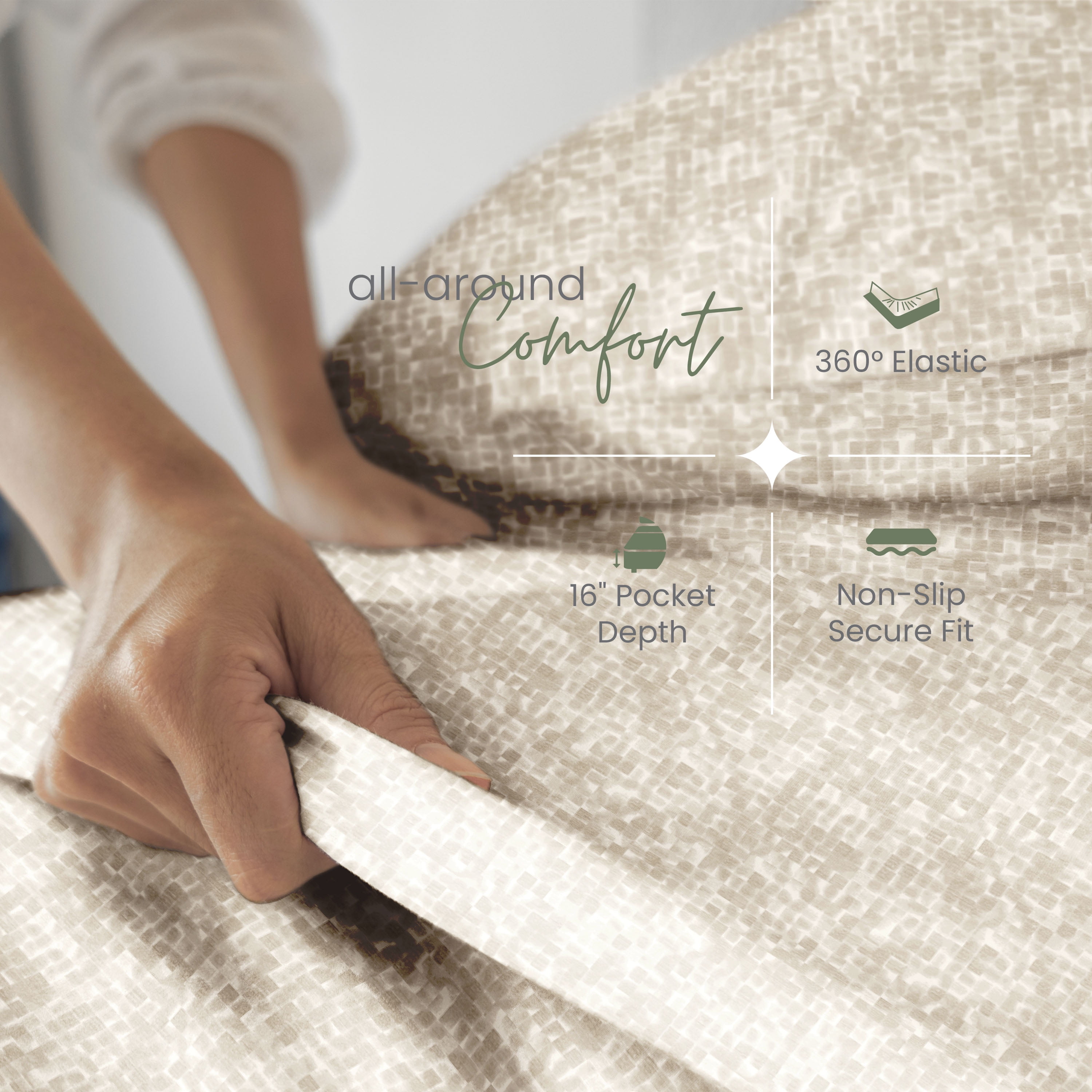 Martex Restore Cooling Bed Sheet Set, Twin, Linen