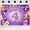 4th, variant on Happy 80th Birthday Polyester Backdrop, Purple Gold Party Photo Booth Background Banner for Indoor & Outdoor Use 16x24in