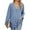 1# Blue, variant on TEMOFON Plus Size Tops for Womens Long Sleeve Lightweight Sweaters Crew Neck Fall Tunic Tops Casual Loose Button Shirts 3XL