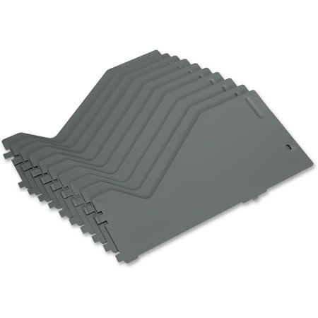 hon, hon515704x, lateral file dividers, 10 / pack, gray - walmart