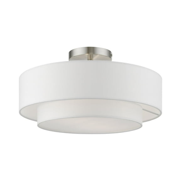 Livex Lighting - Meridian - 2 Light Semi-Flush Mount In Timeless Style-7.75
