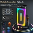 thumbnail image 3 of JYX Karaoke Machine for Adult, Bluetooth Speaker with Microphone, Home Party Speaker Karaoke System with Colorful RGB Light, T25-T, 3 of 9