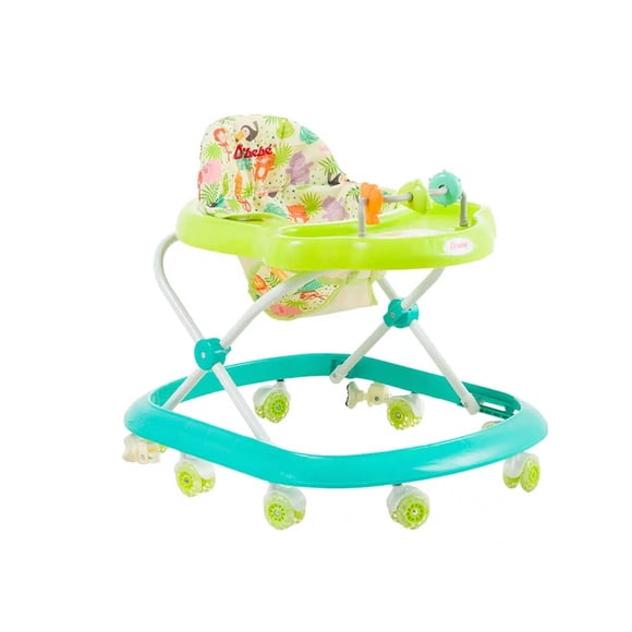 Andadera D Bebé Fun Altura Ajustable Llantas De Gel Verde