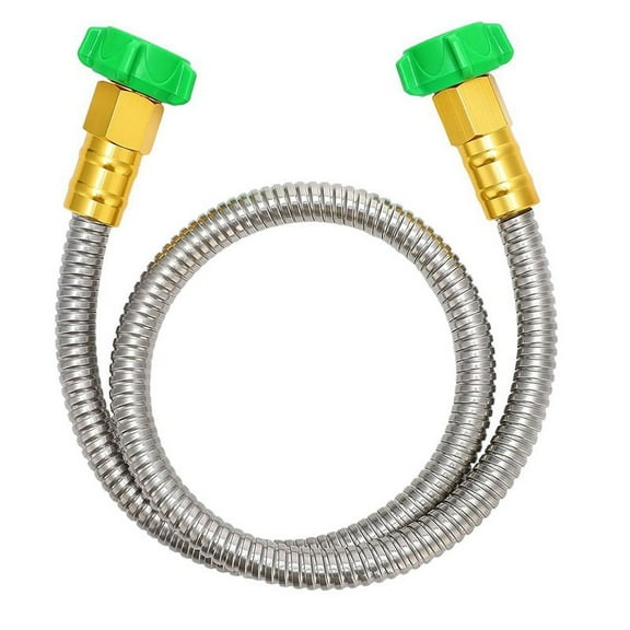 Short Garden Hose, Metal Leakproof Leader 304 Stainless Steel Flexible Hose for Outdoor Watering 5Ft