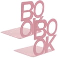 thumbnail image 3 of 2 Pcs Book End Metal Bookend Study Room Decoration 14x13x12.5cm Pink, 3 of 8