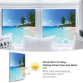 thumbnail image 4 of Ocean Decorative Window Film, Surf Beach Scenic, Glue Free Static Privacy PVC Window Film, W35.4 x L78.7 Inch Blue Turquoise, 4 of 5