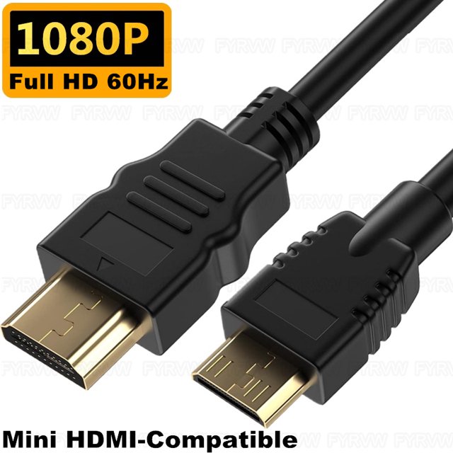 Mini HDMI-compatible Cable Bidirectional 4K 60Hz For Hero Raspberry Pi Camcorder HDTV Projector Camera Mini HDMI-Compatible Cord 1080P ABS 5m