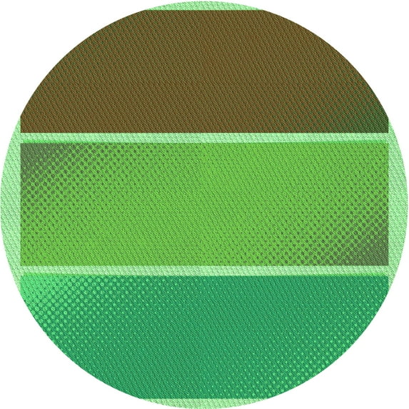 Ahgly Company Machine Washable Indoor Round Transitional Seaweed Green Area Rugs, 4' Round