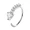 Silver, variant on 316L Surgical Steel Lined CZ Heart End Nose Ring Hoop Nostril Piercing Jewelry