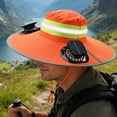 thumbnail image 5 of 1 Set Solar Fan Hard Hat Sun Shade, 2026 Outdoor Fishing Hat Sun Visor for Men Women, Construction Work Accessories Full Brim Mesh Sunshade with Reflective Strip, 5 of 5