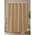 thumbnail image 4 of Boanket Polyester Fabric Pure Khaki Shower Curtain, Simple Solid Color Waterproof Bathtub Curtain Bathroom Decor Set with Hooks 72 x 96 Inches,, 4 of 6