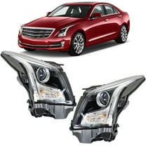 munirater Headlight Assembly Replacement for Cadillac ATS Headlight 2013-2018 Set Driver ＆ Passenger Side