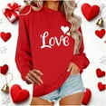 thumbnail image 2 of FAWUUDO Valentines Sweatshirt Women: Love Heart Graphic Hoodie Long Sleeve Shirt Lovers Gift Pullover Top, 2 of 7