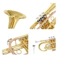 thumbnail image 4 of Juego De Trompeta Bb, Mini Trompeta Bb De Tono Brillante Y Claro Dorado Para Bandas, 4 of 7